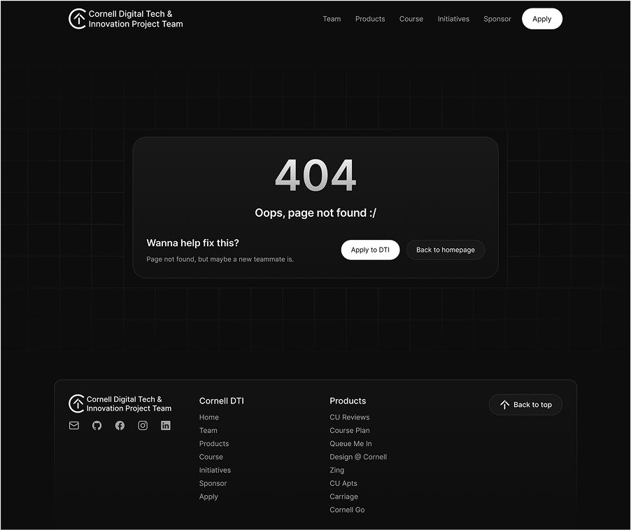 DTI 404 page