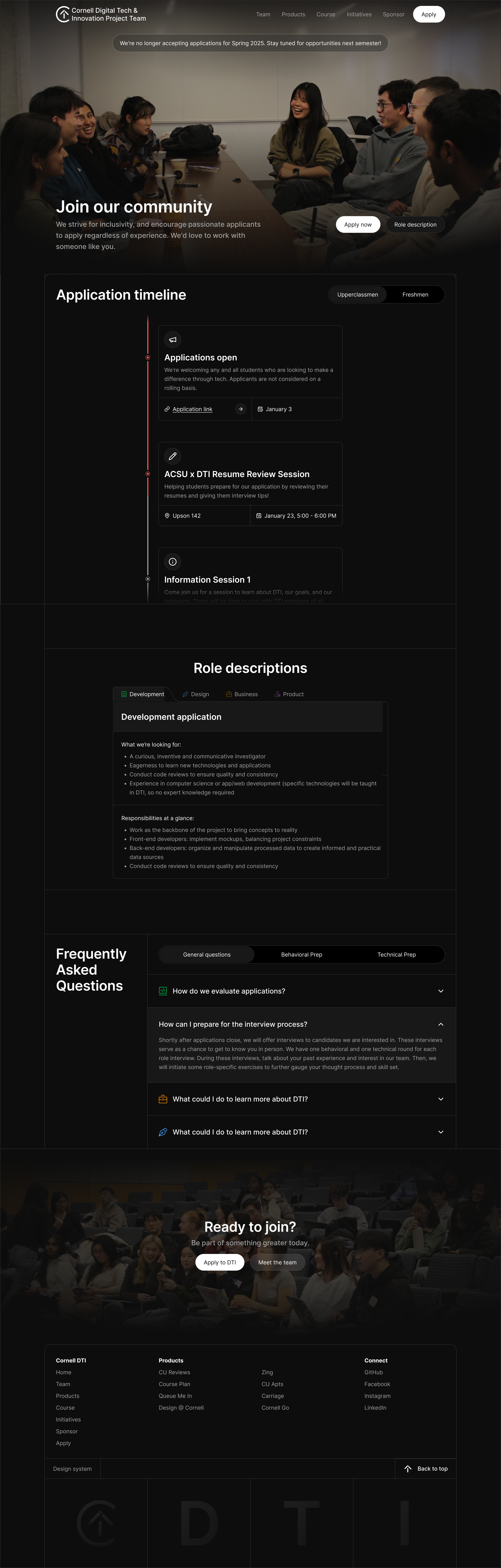 DTI apply page