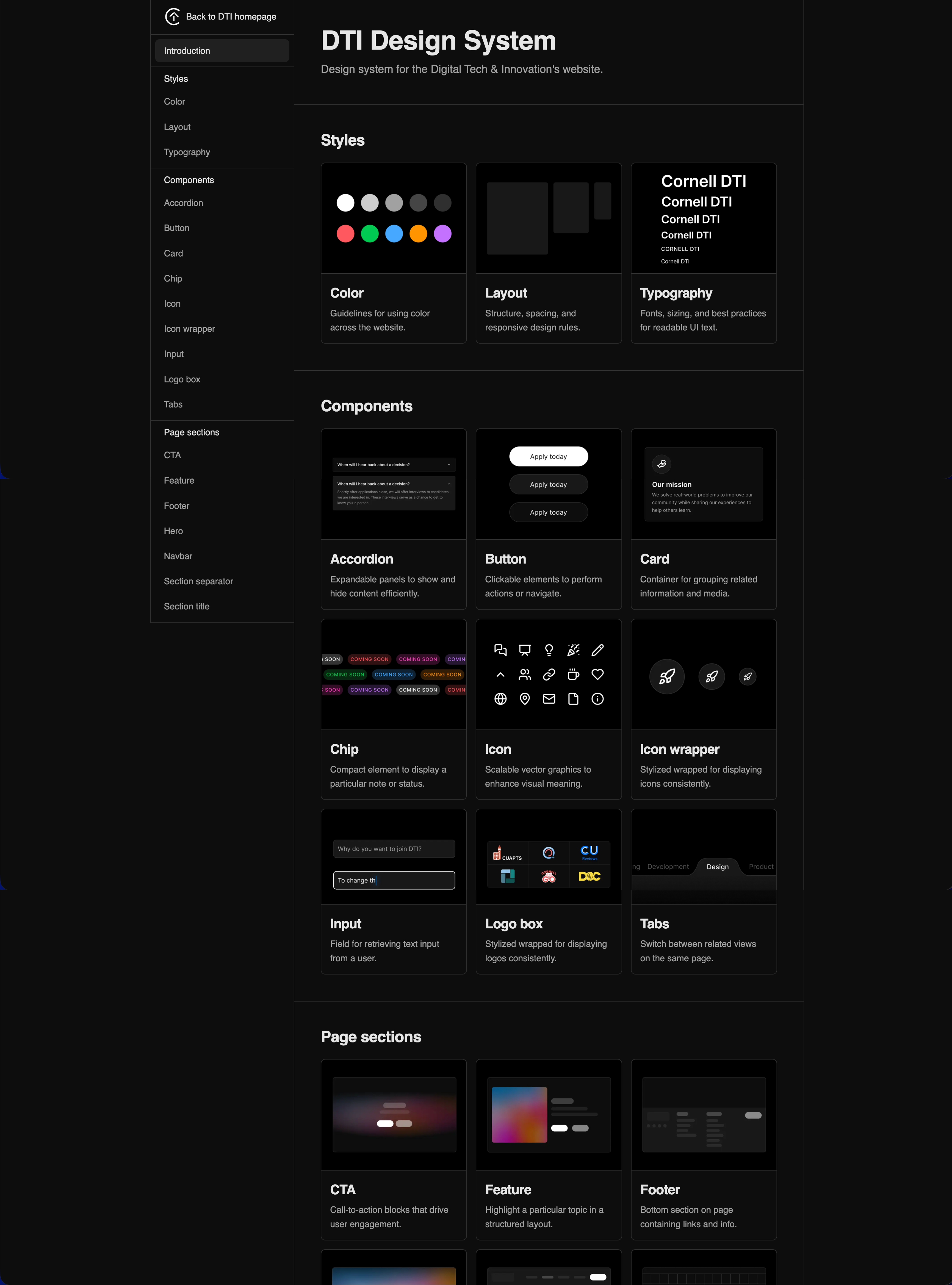 DTI design system
