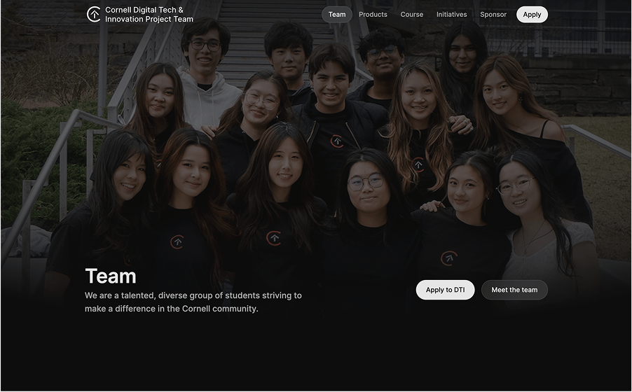 DTI team hero section