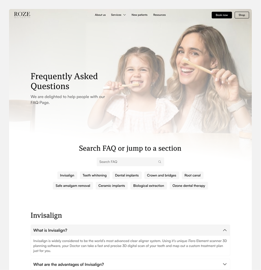 Dr. Roze FAQ page