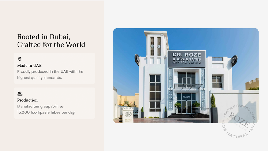 Roze BioHealth branding slide