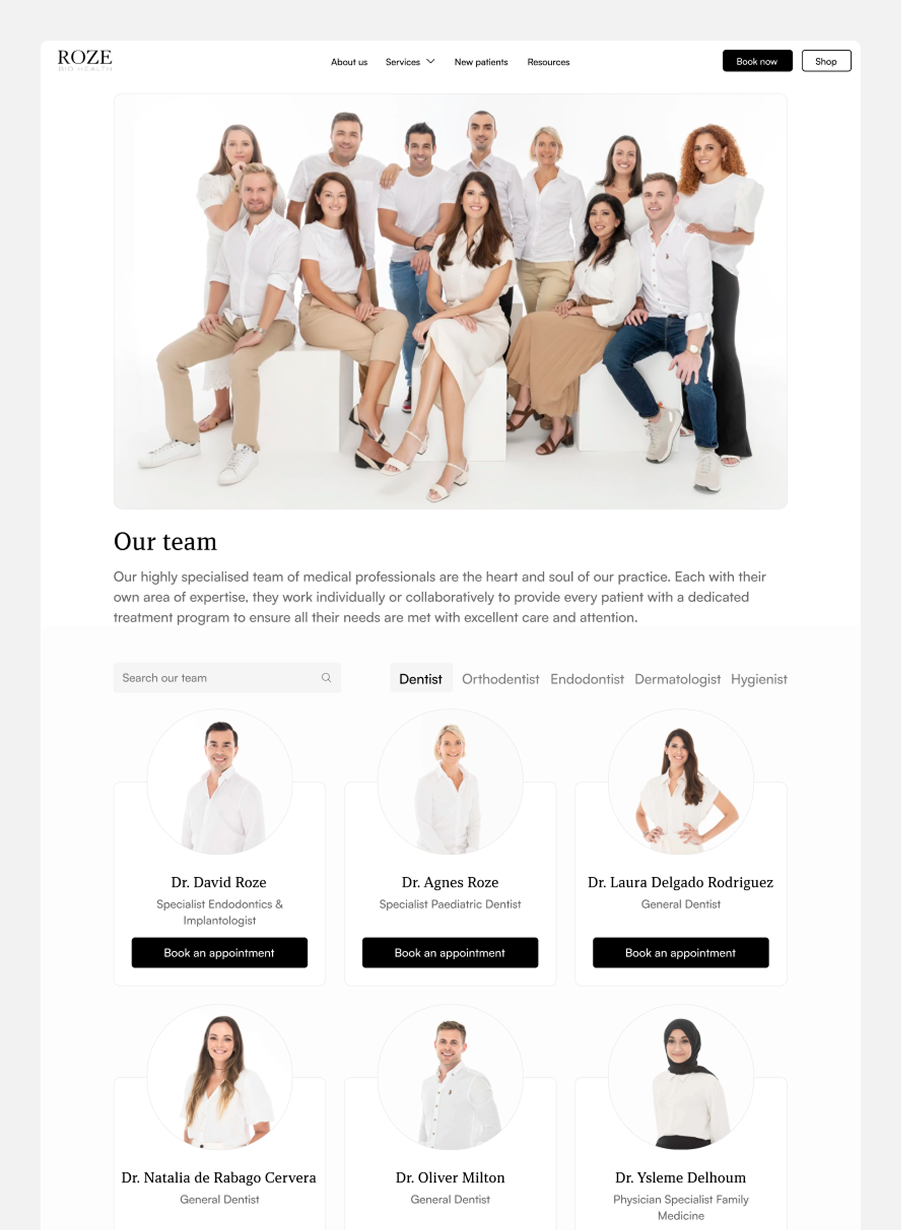 Dr. Roze team page