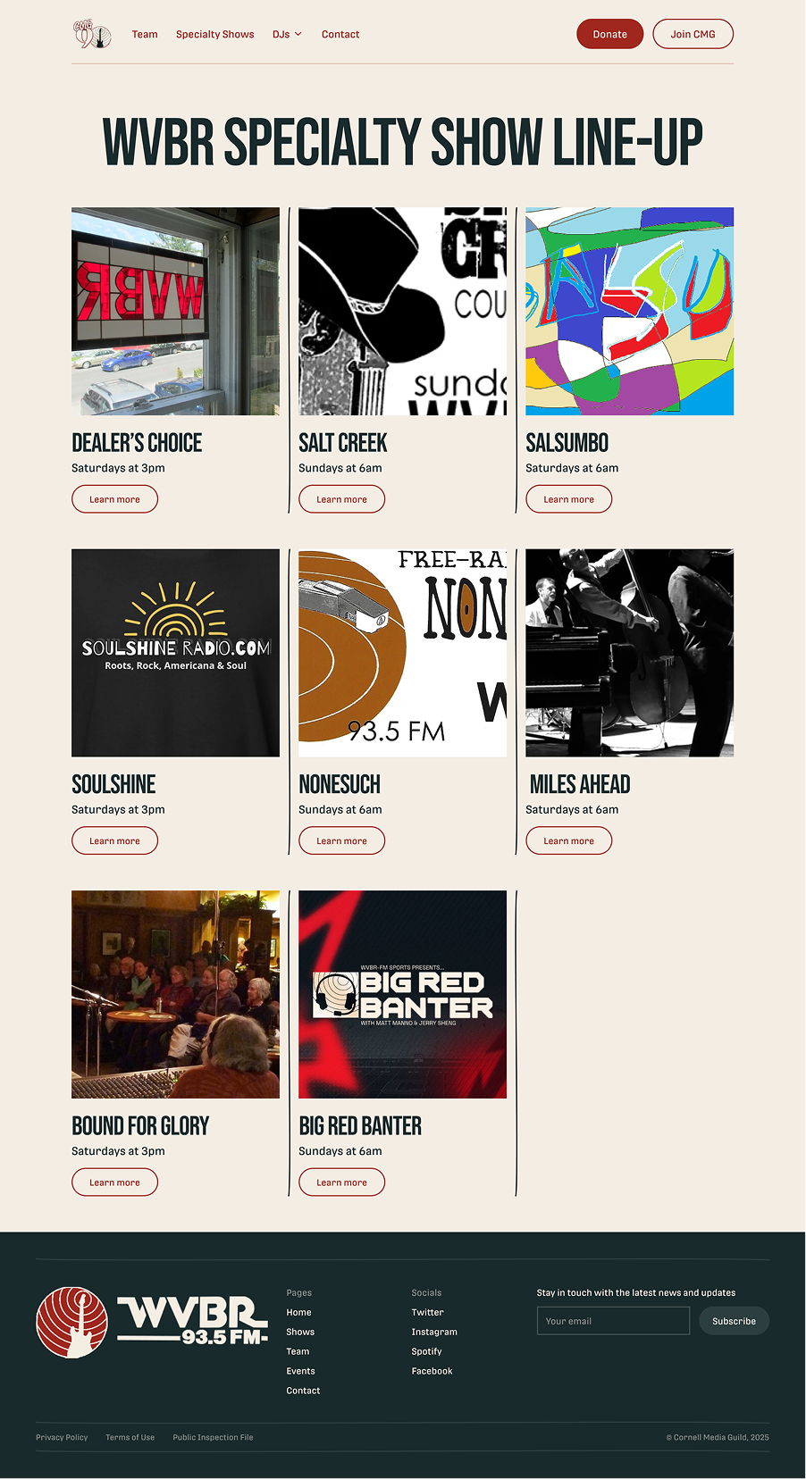 Cornell Media Guild shows